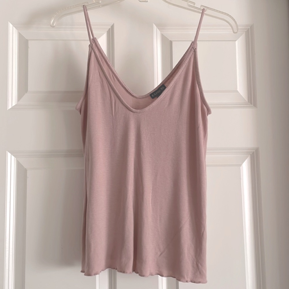 Express Ribbed Tank in Blush